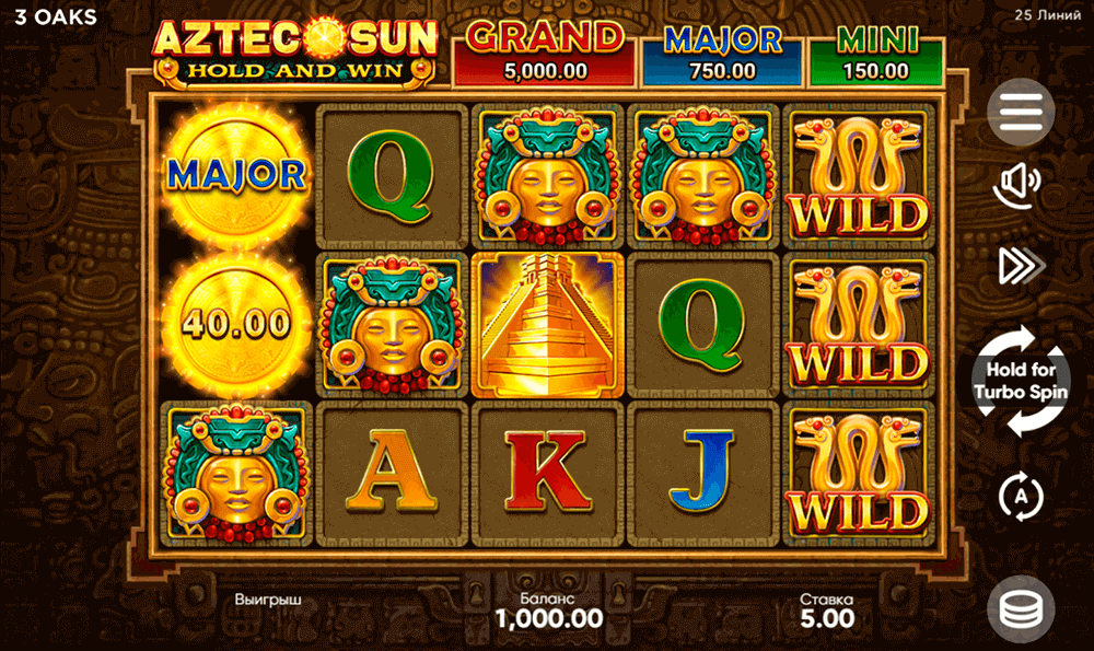 Графика слота Aztec Sun Графика слота Aztec Sun